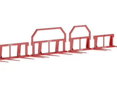Bale Transport Fork Euro Set 3D model