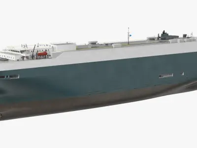 Car Carrier Cargo Ship Rigged 3D model