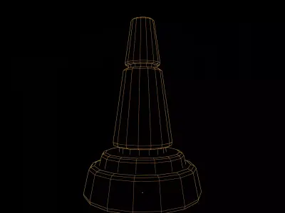 Low Poly Sci-Fi Traffic Cone 3D model