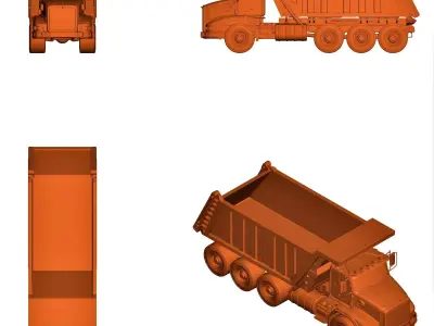 dumb truck static model 3D print model