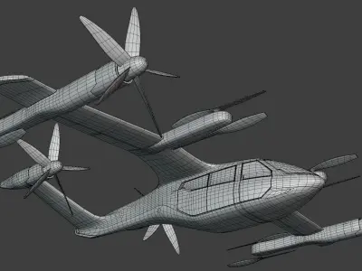 Droneport Hyundai S-A1 and Tesla Robovan 3D model