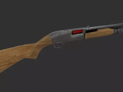 Shotgon shotgun Free low-poly 3D model