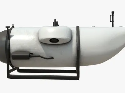 Realistic Mini Submarine 3D model