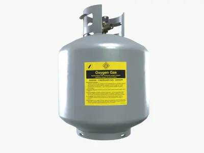 Oxygen Gas Tank Low-poly 3D model