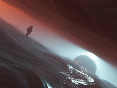 sci fi planet art 3D model
