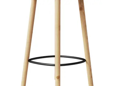 Wylie Leather Counter Stool 3D model