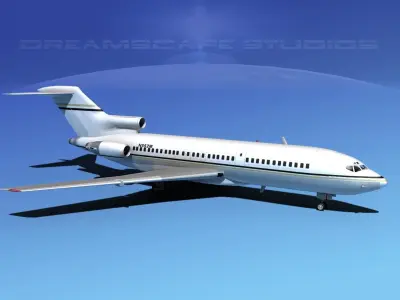 Boeing 727-100 Corporate Jet 5 3D model