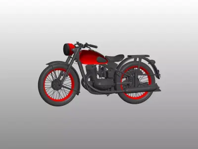 Izh 49-56 Motorcycle 3D model