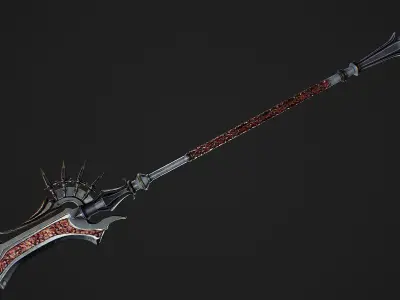 Fantasy staff Low-poly 3D model buy