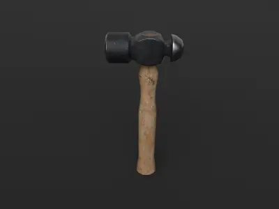 Hammer Low-poly 3D model 5