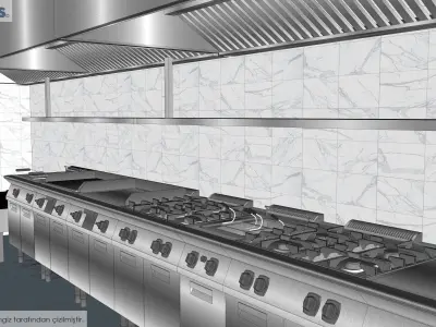 Commercial Industrial Kitchen 3D model