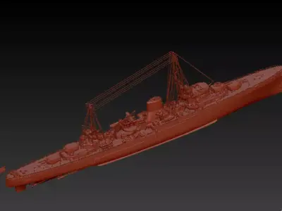 cruiser Low-poly 3D model buy