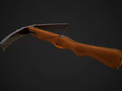 Stylized Crossvow weapon PBR low-poly game-ready Low-poly 3D model