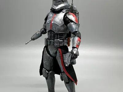 The Bad Batch Echo 6 inch figure kit conversion STL 3D print model