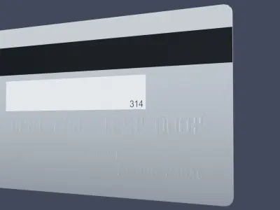 credit card Low-poly 3D model