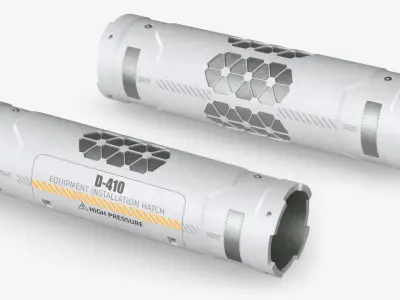  Sci-Fi Modular Pipe Connector System White 