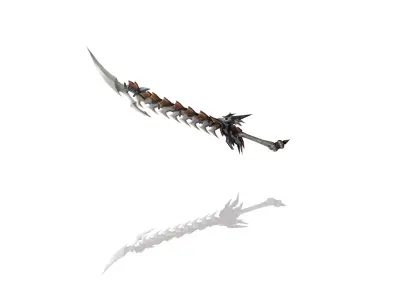 Bone Katana Low-poly 3D model purchase