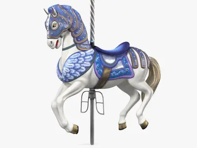  Carousel Horse in Blue 