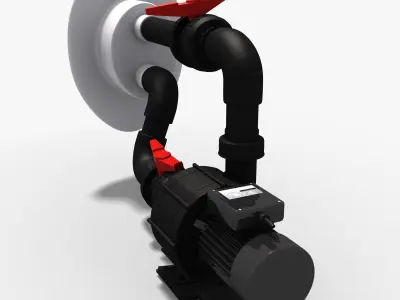 CounterFlow water pump 3D model