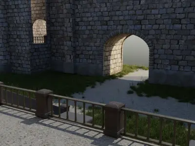 Castle Environment Asset Pack Free low-poly 3D model