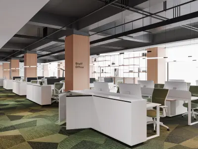 office interior 3D model 2