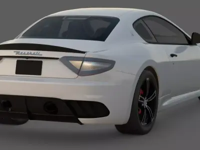 2014 Maserati GranTurismo MC Stradale 3D Model Grand Perfection Low-poly 3D model