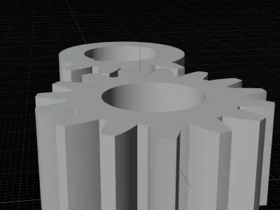 Shaved gear intermittent mechanism 3D model