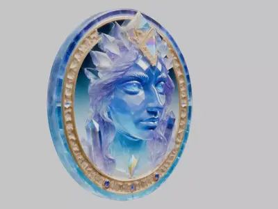 Stylized Face Mask Low-poly 3D model