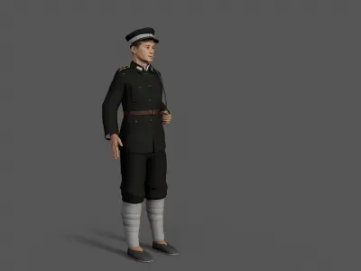 policemen Low-poly 3D model