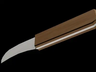 Vegetable Knife Low-Poly 3D model