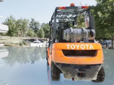 Forklift Geneo 3ton Unreal rigged Low-poly 3D model