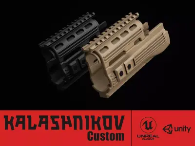 AK - Handguard -  Tactical Polymer Low-poly 3D model