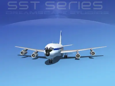 Boeing 707-320 SS Corporate 3 3D model