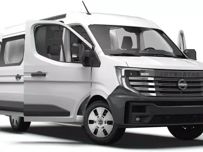 Nissan Interstar L2H2 CrewCab Van HQ Interior 2024 3D model