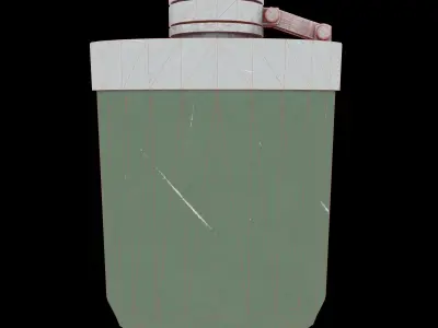 Army Flask Low-poly 3D model