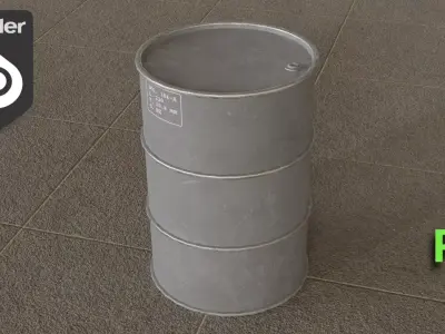 Barrel PBR Free low-poly 3D model