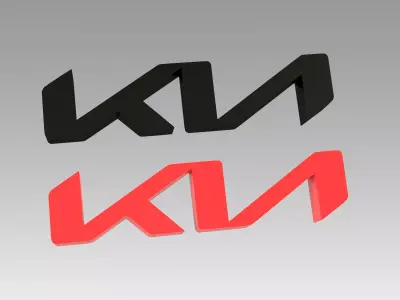 Kia new logo 3D model