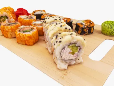 Sushi Low-poly 3D model