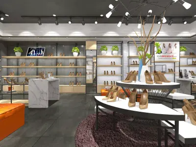 shoe store Low-poly 3D model purchase