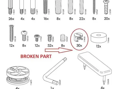 Broken Fitting Part Free 3D print model