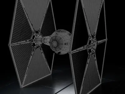 TIE starfighter Star Wars 3D model