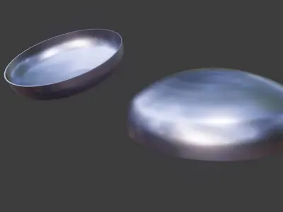 Ellipsoidal Dish 3D Free low-poly 3D model