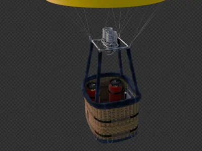 Hot air balloon 3D model 2