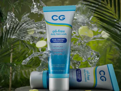 Face Wash Product 3D Model Tube 3D model