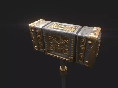 War Hammer Low-poly 3D model 2