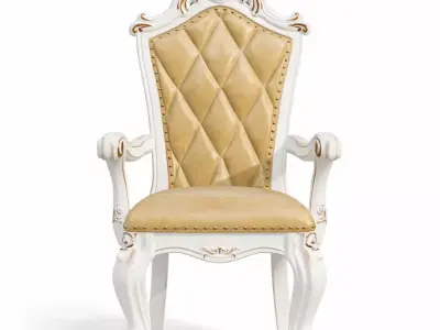 Arm Chair Low-poly 3D model 3