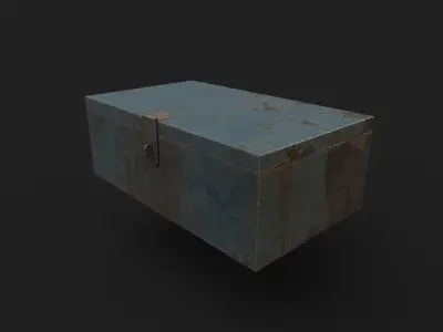 Rusty Metal Box Free low-poly 3D model