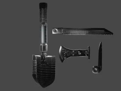 Military tools 3D model