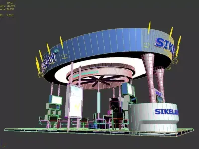 Exhibition - Area -6X9-3DMAX2009-037 3D model