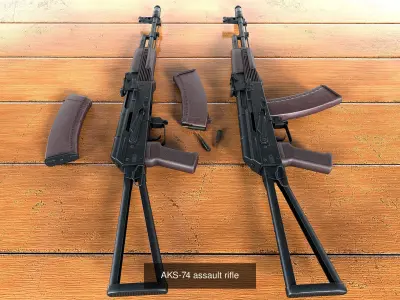 AK rifles 3D Model Pack
